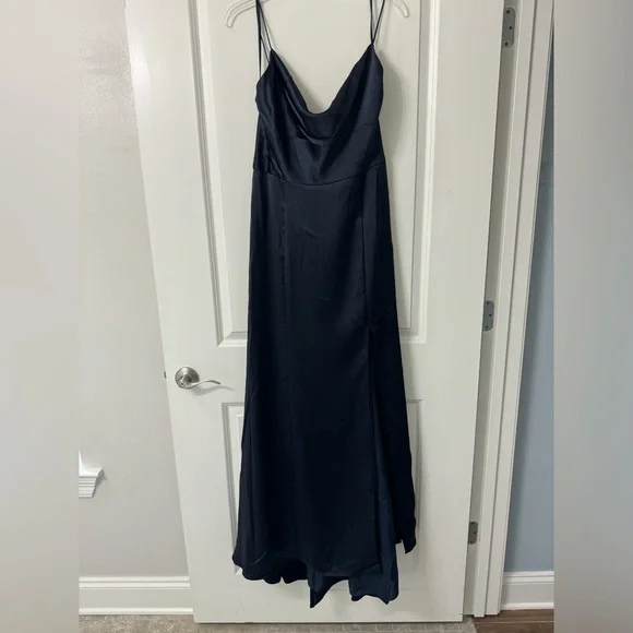 Amsale Chloe Navy Size 14 Bridesmaid Formal Gown NWT - Picture 2 of 14